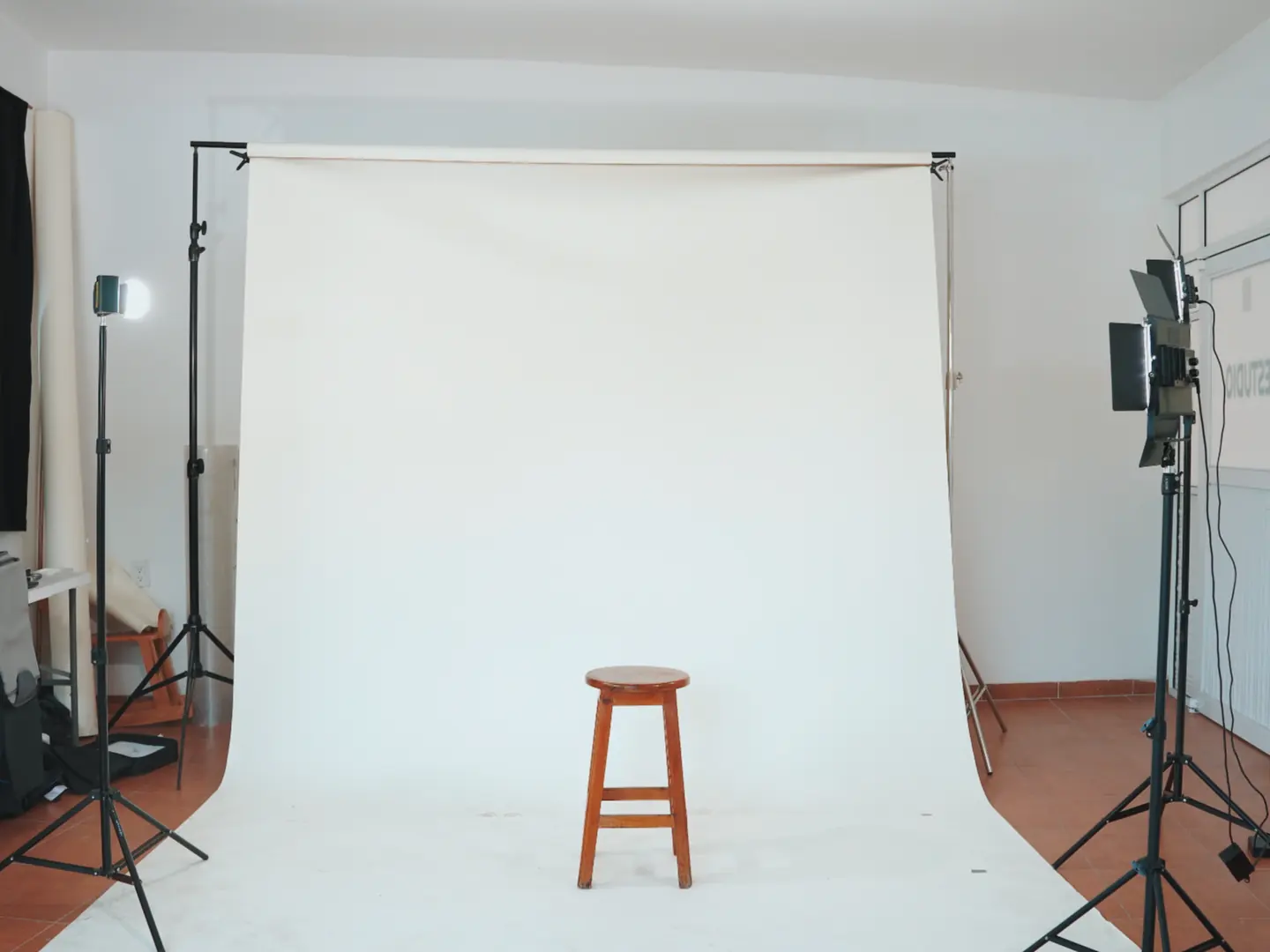 Estudio equipado con cámara